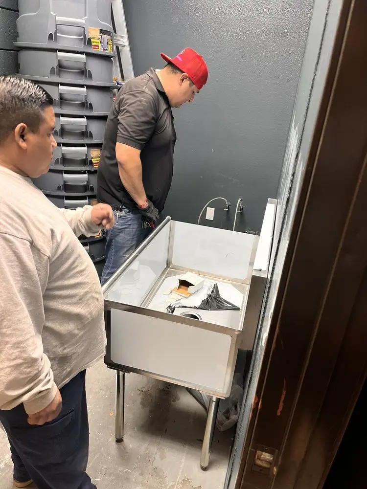 Commercial plumbing and sink installation in Gilbert Corners